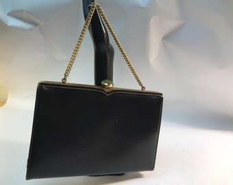 Formal black handbag