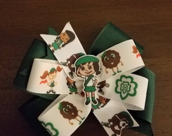 Girl Scout cookie hair bow