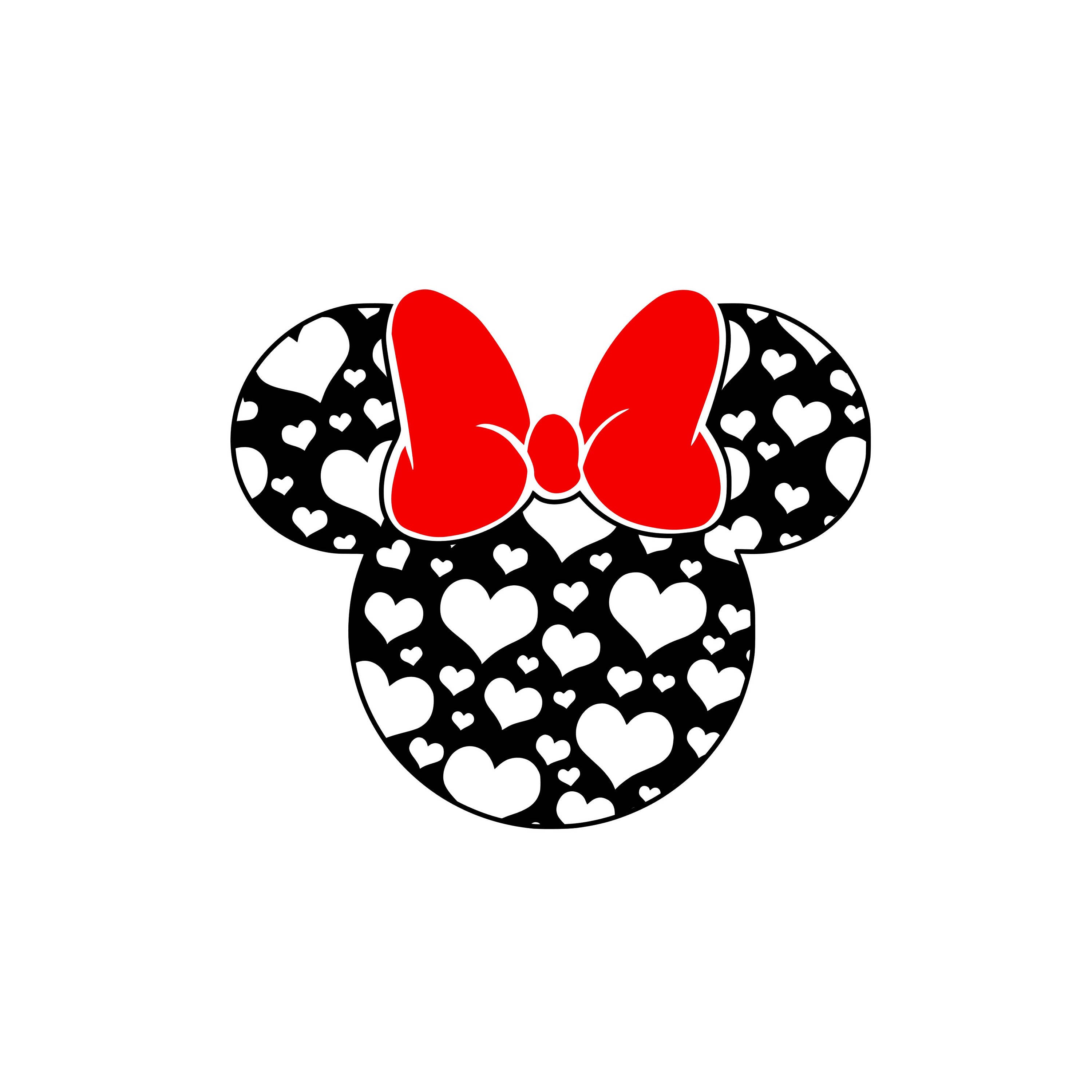 Download Valentine SVG Hearts Disney SVG Minnie SVG and Silhouette