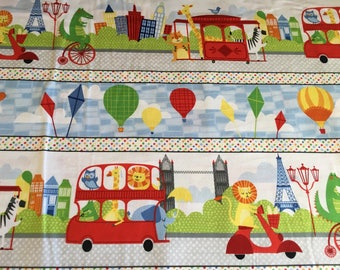 Big City Friends - Cotton Fabric by Carolyn Weiderhold for Wilmington Fabrics - 1/2 yd