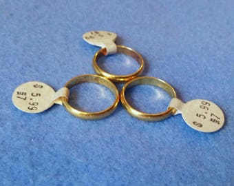 Vintage Esposito Wedding Band, Yellow Gold Plated Band Ring 14KT GE - size 7, new old stock Espo ring wedding ring