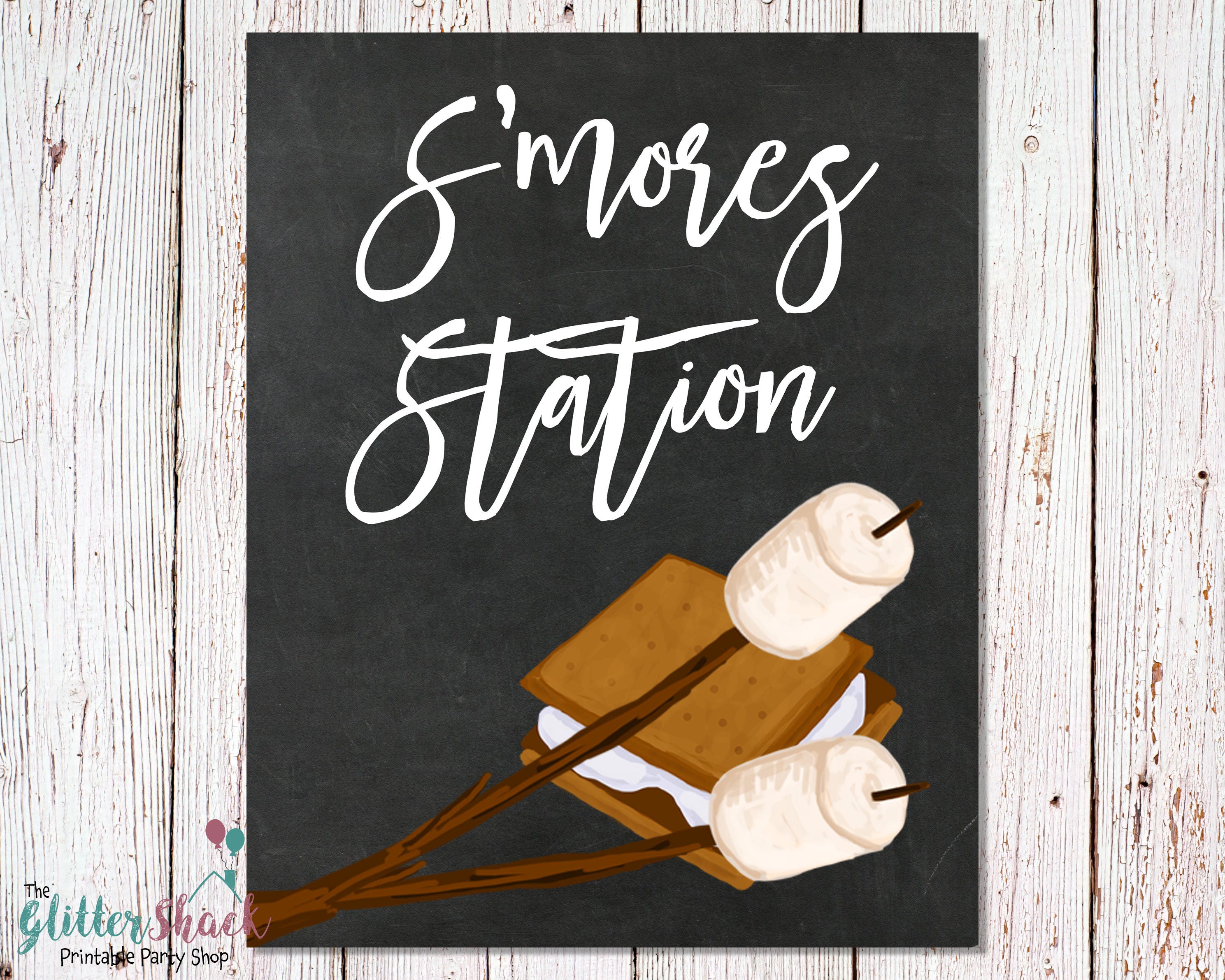 S'mores Station Sign Printable S'mores Party Sign