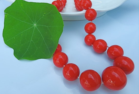 Vintage red necklace