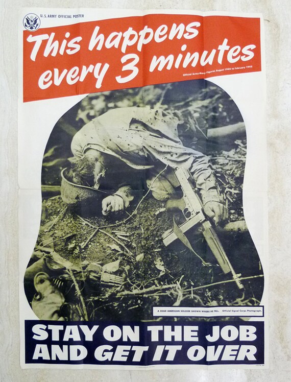 Original American Propaganda WWII Poster This Happens