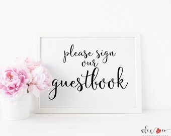 Photo Guest Book Sign. Instant Photo Guest Book Sign.