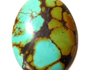 40% Sale -- Turquoise , 35 x 48 mm Size, Cabochon stone, Oval Shape, 1 pc.