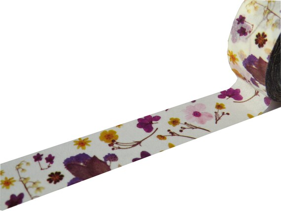 Purple Flowers Washi Tape A Pretty Purple Floral Masking