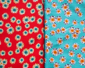 Sunflowers - red / Turquoise