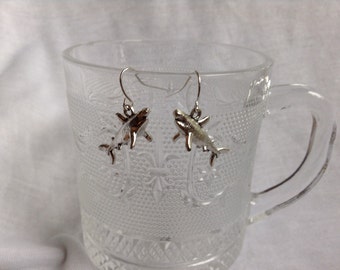 Shark Earrings, Silver Shark earrings