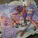 Lilacs and Lilies. Embellishment Kit, Crazy Quilting, Inspiration Kit. lavenders and orange. No 803_2