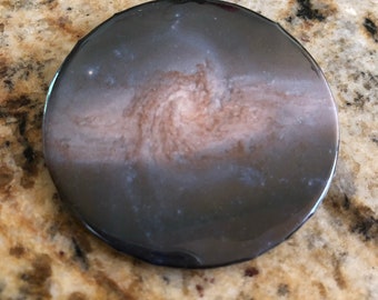 NGC 3314 Spiral Galaxy Button Button