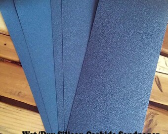 Lot of 5 Sheets Wet/Dry Sandpaper 1 of 120 grit, 2 each of 220 grit, 320 grit