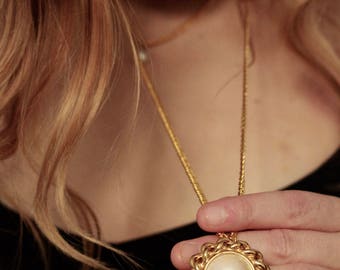 Double necklace "leluckypearl"