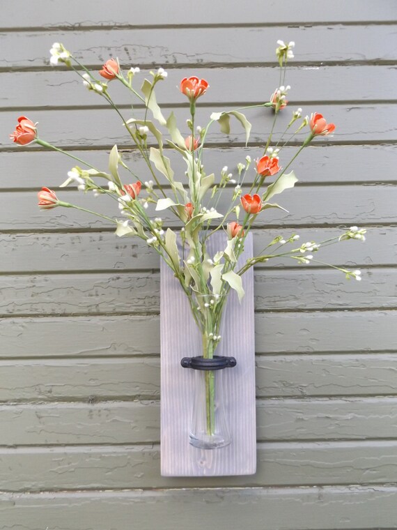 Wall Vase Sconce Wood Rustic Farmhouse Decor Flower Art Shabby Chic Wall Vase Sconce Wood Rustic Farmhouse Decor Flower Art Shabby Chic