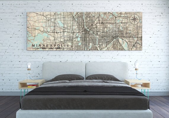 MINNEAPOLIS MN Canvas Print Minnesota Vintage map Minneapolis MINNEAPOLIS MN Canvas Print Minnesota Vintage map Minneapolis