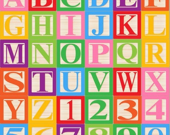 Baby Blocks Alphabet Font Clip Art Clipart - Commercial and Personal