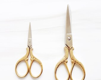 Gold Vintage Embroidered Scissors