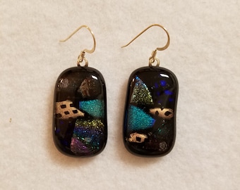 Dichroic Glass Earrings