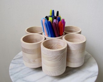7 Cup STUDIO PRO Rotating Colored Pencil Holder, Colored Pencil Organizer, Marker Storage, Marker Organizer, Holds 175+ Markers Gel Pens