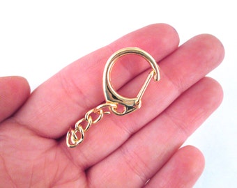 Gold Plated Key Chain, Gold Keyring, Metal Key Fob, C22