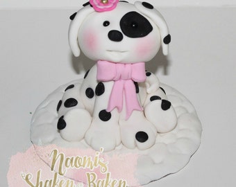 Dalmatian Puppy Edible cake Topper