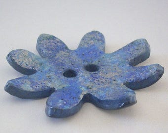 Large button handmade 5,8 cm - polymer clay - flower