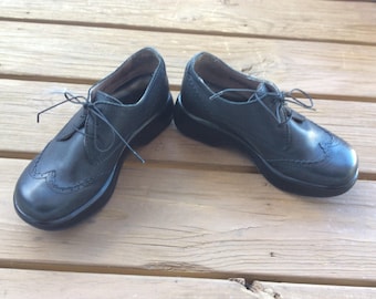 Vintage platform oxfords creepers funky shoes size 7 retro