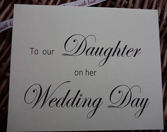 Wedding card to our Daughter on her wedding day, Wedding card, wedding day card card for daughter on her wedding daywedding cards, weddings,