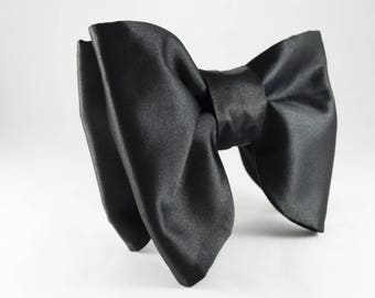 Men Bow Tie, Big Bow tie, Oversized Bow tie, Large bow tie Black bow tie Unique black bow tie Butterfly bowtie Groom bowtie Tom Ford Bow tie