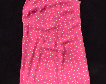 Vintage Bright Pink Polka Dotted Dress (Women's S)