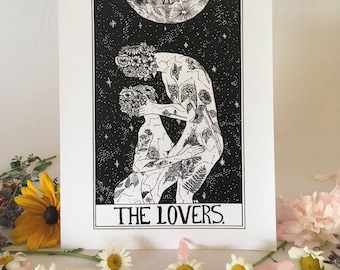 Tarot Card Print • 'The Lovers' • By Madison Ross