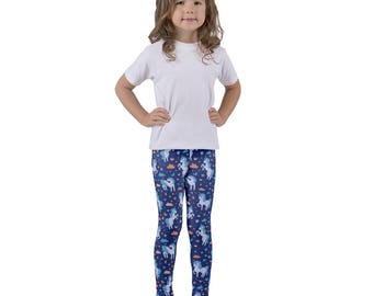 Midnight Girls Unicorn Lover Printed Tights | Unique Leggings | Art Leggings | Kids Leggings | Toddler Leggings | Girls Clothing