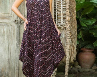 Amber Jumpsuit, Harem Jumpsuit, Boho Jumpsuit, Loose Jumpsuit, Womens Jumpsuit, Black Jumpsuit, Sleeveless Jumpsuit, 108-125