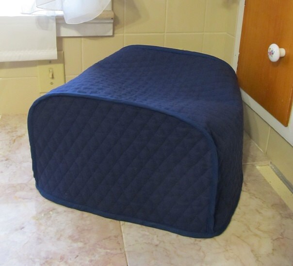 Navy Blue Home Decor 4 Slice Toaster Cover Dark Fabric Navy Blue Home Decor 4 Slice Toaster Cover Dark Fabric