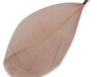 Pink old feather pendant 75 mm