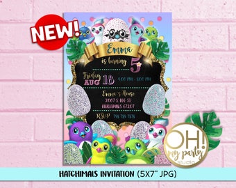 Hatchimals Birthday Party Invitation, Hatchimals Birthday Invitation, Hatchimal Party Supplies, Hatchimal Invitation, Hatchimals party