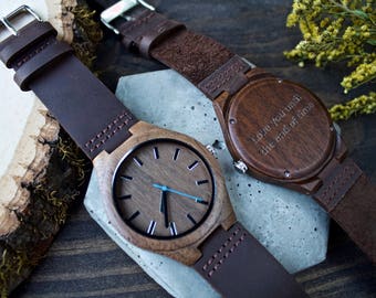 Wood Watch Engraved, Wooden Watch, Mens Wood Watch, Wood Watch, Mens Gift, Mens Watch, Wood Watches for Men, Engraved Mens Watch