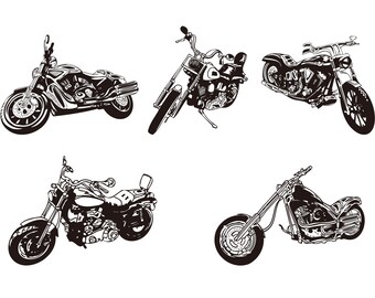 Motorcycle motor motorcar svg, png, dxf, eps, pdf for cricut, silhouette cut file, vinyl decal, t shirt design great for T shirt