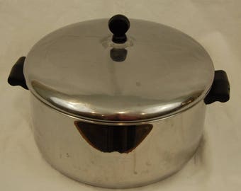 Vtg Farberware 6 Quart Sauce Pot Aluminum Clad Stainless Steel Made in the USA Made to Last NO LID 6 qt.