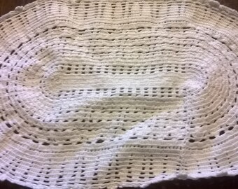 White crochet doily