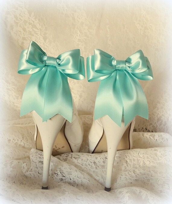 Aqua Blue Shoe Clips Wedding Shoe Clips Bridal Shoe Clips