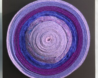Felted circle wall piece, contemporary craft #SQ62