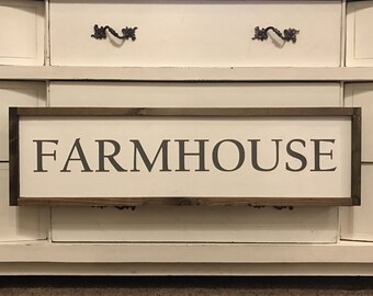 Farmhouse 34x10 MORE COLORS / hand painted / wood sign / farmhouse style / rustic