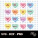 Heart Candy svg, Candy Hearts, Valentine svg, Valentine candy, Valentine hearts, cut files, Cricut, SVG, DXF, PNG for Cricut and Silhouette