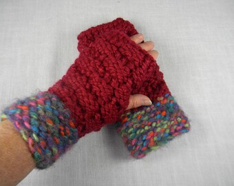 Wrist Warmers, Hand Knit Wrist Warmers, Hand Knit Fingerless Gloves, Hand Knit Fingerless Mittens, Texting Gloves, Texting Mittens