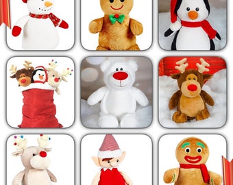Personalized Baby's First Christmas Gift, Soft Plush Baby Toy Custom Embroidered by Renee's Embroidery