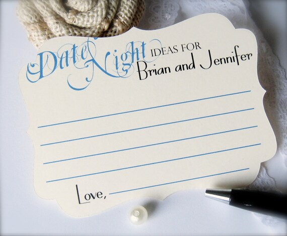 Date night ideas card wedding game cards shower game cards