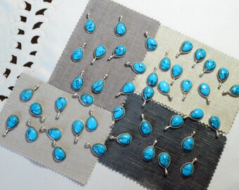 CLEARANCE: Case of 10 Sterling Silver and Turquoise Bulk Pendants