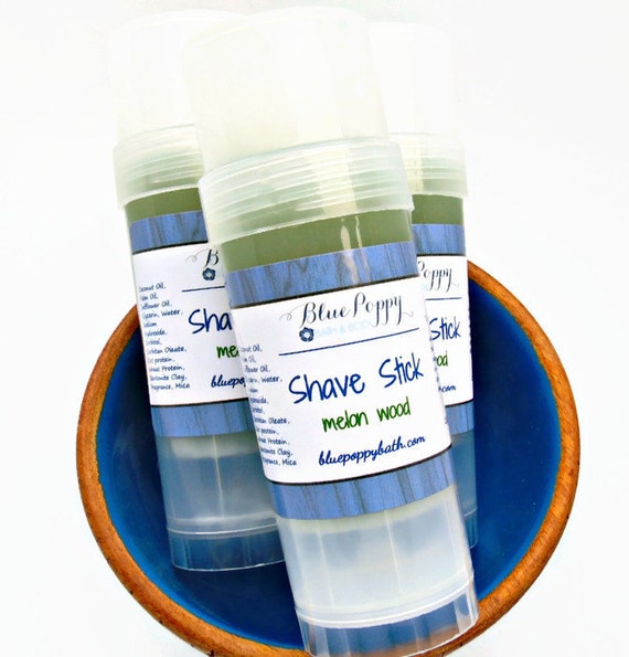 Shave Stick Melon Wood Mens Shaving Soap Mens Vegan Soap