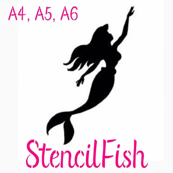 disney princess stencil ariel little mermaid craft silhouette girls